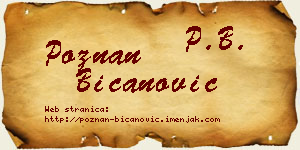Poznan Bicanović vizit kartica